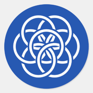 Internationale vlag van de planeet Aarde Ronde Sticker