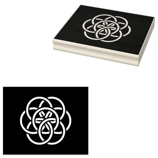 Internationale vlag van de planeet Aarde Rubberstempel (Gestempeld)