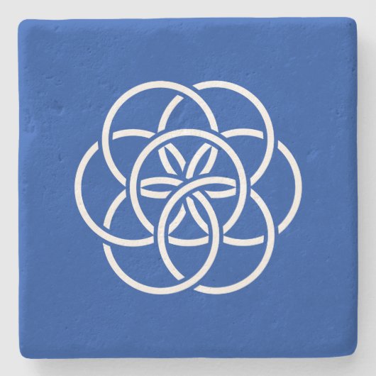 Internationale vlag van de planeet Aarde Stenen Onderzetter (Voorkant)