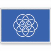 Internationale vlag van de planeet Aarde Sticker (Voorkant)