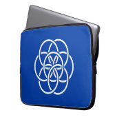 Internationale vlag van planeet aarde laptop sleeve (Voorkant Links)