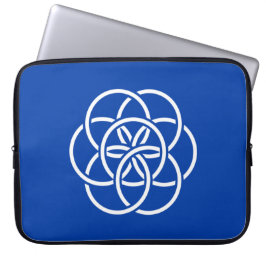Internationale vlag van planeet aarde laptop sleeve
