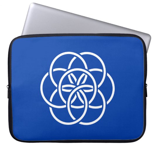Internationale vlag van planeet aarde laptop sleeve (Voorkant)