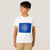 Internationale vlag van planeet aarde t-shirt (Voorkant volledig)