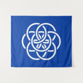 Internationale vlag van Planet Earth Tapestry Wandkleed (Voorkant (horizontaal))