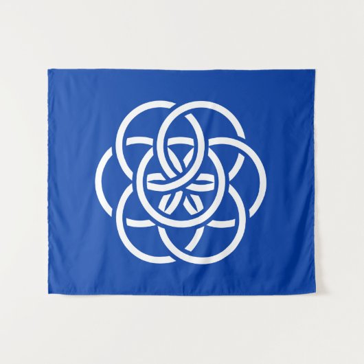 Internationale vlag van Planet Earth Tapestry Wandkleed (Voorkant (horizontaal))