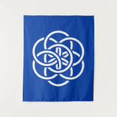 Internationale vlag van Planet Earth Tapestry Wandkleed (Voorkant)