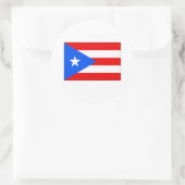 Internationale vlag van Puerto Rico Ronde Sticker (Tas)