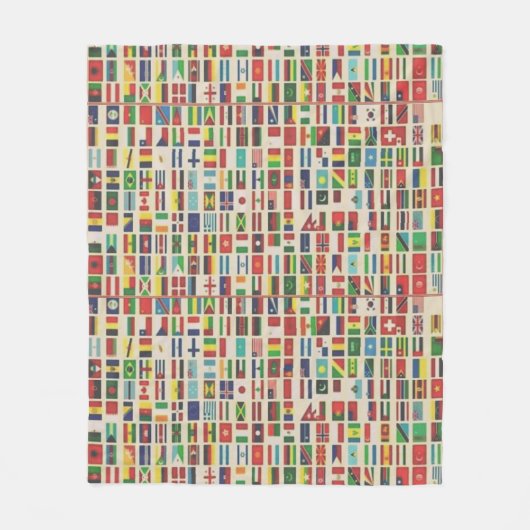 INTERNATIONALE VLAGGEN FLEECE DEKEN (Voorkant)