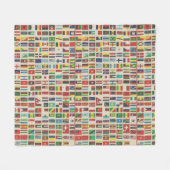 INTERNATIONALE VLAGGEN FLEECE DEKEN (Voorkant (Horizontaal))