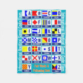 Internationale vlaggen fleece deken (Voorkant)