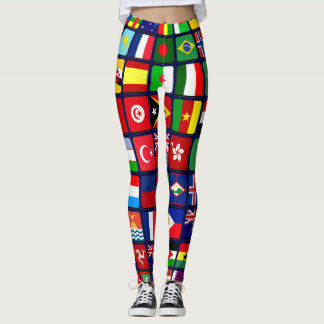 Internationale vlaggen leggings