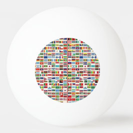 INTERNATIONALE VLAGGEN PINGPONGBAL