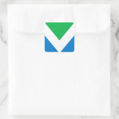 Internationale vlaggen vierkante sticker (Tas)