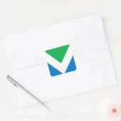 Internationale vlaggen vierkante sticker (Envelop)