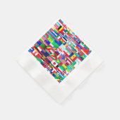 Internationale vlaggenkollage servet (Hoek)