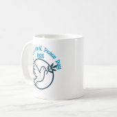 Internationale Vredesdag Duif Koffiemok (Voorkant links)