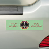 Internationale vredesvlag bumpersticker (Op auto)