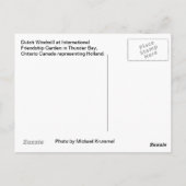 Internationale vriendschapstuin briefkaart (Achterkant)