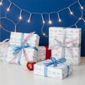 Internationale Vrolijk Kerstfeest Cadeaupapier