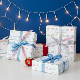 Internationale Vrolijk Kerstfeest Cadeaupapier
