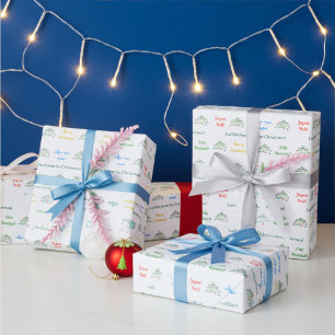 Internationale Vrolijk Kerstfeest Cadeaupapier