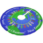 Internationale vrolijke kerst voor iedereen kerstboom rok (Gekanteld)