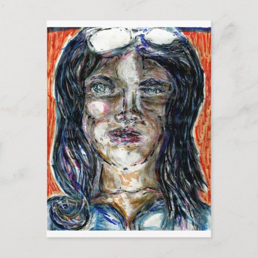 Internationale Vrouw van Mystery Briefkaart (Voorkant)