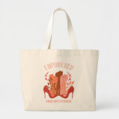 Internationale vrouwen EMPOWERED Fists Stiletto Grote Tote Bag (Voorkant)