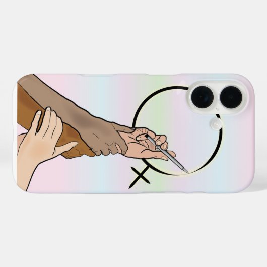 Internationale Vrouwen Empowerment iPhone Case (Achterkant (horizontaal))