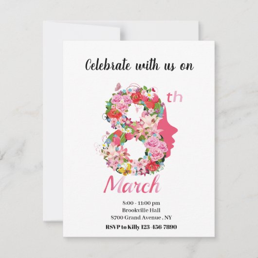 Internationale Vrouwendag 08 2025 Uitnodiging (Voorkant)