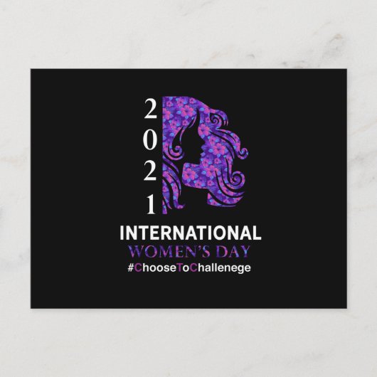 Internationale Vrouwendag 2021 Kies voor de uitdag Briefkaart (Voorkant)
