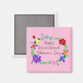 Internationale Vrouwendag 2021 Magneet (Voorkant / Achterkant)