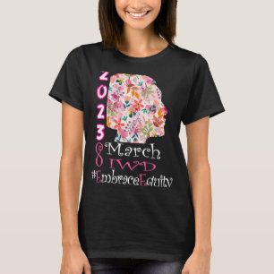 Internationale Vrouwendag 2023 Embrace Equity 8 mr T-shirt