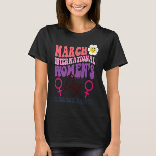 Internationale Vrouwendag 2023 Thema Embrace Equit T-shirt