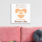 Internationale Vrouwendag 2024 Inspire Inclusie Canvas Afdruk (Insitu (Woonkamer))