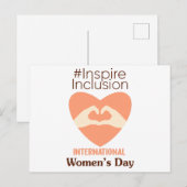 Internationale Vrouwendag 2024 Inspireren Inclusie Briefkaart (Voorkant / Achterkant)