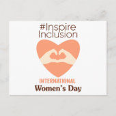 Internationale Vrouwendag 2024 Inspireren Inclusie Feestdagenkaart (Voorkant)