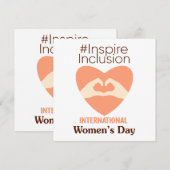 Internationale Vrouwendag 2024 Inspireren Inclusie Kaart (Voorkant / Achterkant)
