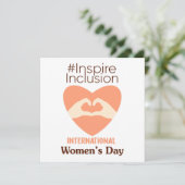 Internationale Vrouwendag 2024 Inspireren Inclusie Kaart (Staand voorkant)