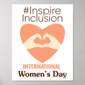 Internationale Vrouwendag 2024 Inspireren Inclusie Poster (Voorkant)