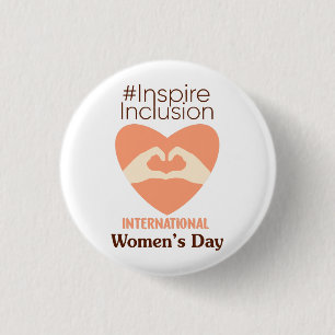 Internationale Vrouwendag 2024 Inspireren Inclusie Ronde Button 3,2 Cm