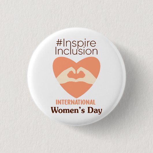 Internationale Vrouwendag 2024 Inspireren Inclusie Ronde Button 3,2 Cm (Voorkant)