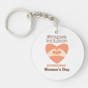 Internationale Vrouwendag 2024 Inspireren Inclusie Sleutelhanger