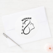 Internationale Vrouwendag 2024 Ronde Sticker (Envelop)