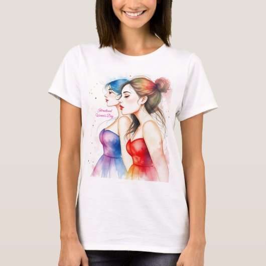 Internationale Vrouwendag 2025 8 maart T-shirt (Voorkant)