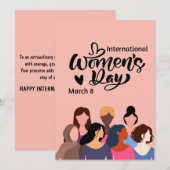 Internationale Vrouwendag 2025 Feestdagenkaart (Voorkant / Achterkant)