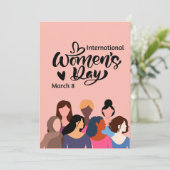Internationale Vrouwendag 2025 Feestdagenkaart (Staand voorkant)