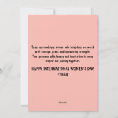 Internationale Vrouwendag 2025 Feestdagenkaart (Achterkant)