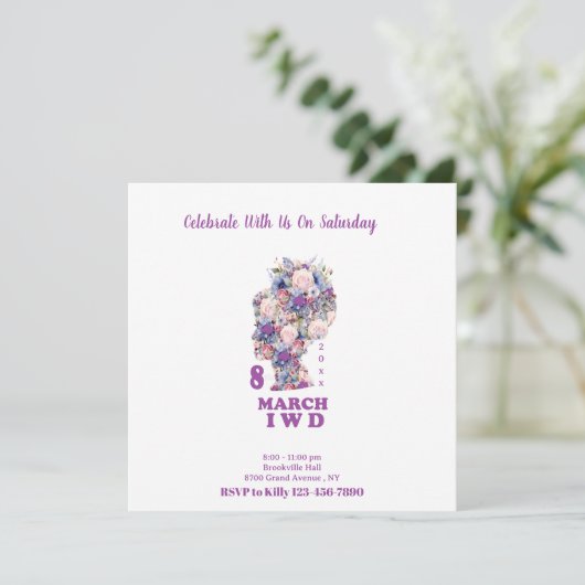 Internationale Vrouwendag 2025: Feminini vieren Kaart (Staand voorkant)